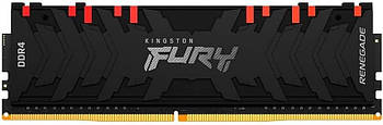 Модуль пам`яті 8GB DDR IV PC4-25600 (3200Hz) Kingston Renegade RGB Fury (KF432C16RBA/8)