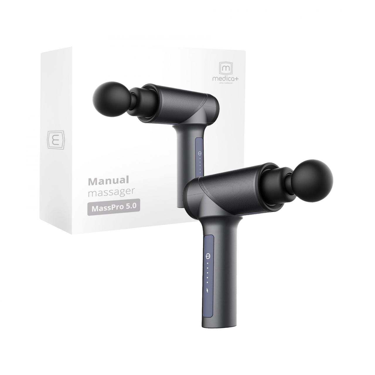 Перкусійний ручний масажер для тіла і м'язів Medica+ MassHand Pro 5.0, фото 1