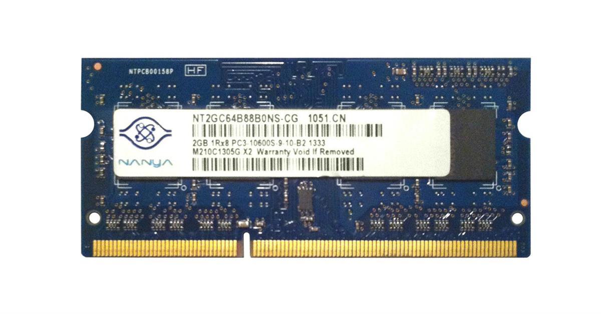 Модуль пам`яті SO DIMM DDR III 2GB PC12800 Nanya (NT2GC64B88B0NS-CG)