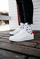 Кроссовки, кеды отличное качество Adidas Stan Smith White Red Размер 36