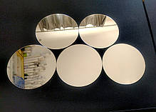 Дзеркальні наклейки кола набір 8шт (діаметр 8см) пластикові, фото 3