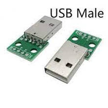 Плата-адаптер USB A-type (male) — DIP