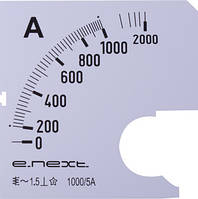 Шкала до амперметра щитового e.meter72.a1000.scale АС 1000А 72х72м, E.NEXT (s066008)