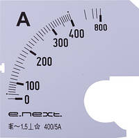 Шкала до амперметра щитового e.meter72.a400.scale АС 400 А 72х72 мм, E.NEXT (s066006)