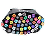 Набір маркерів 48 кольорів для малювання скетчинга Фломастери двосторонні, фото 2