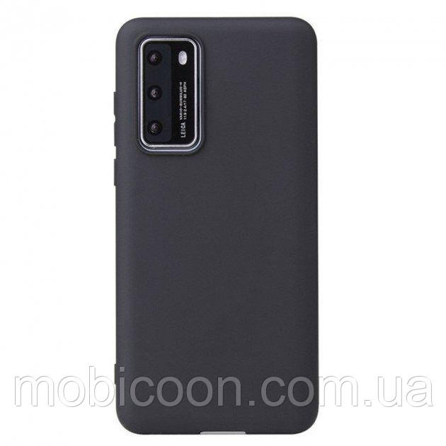 Чохол силіконовий для Huawei P40 Pro чорний (хуав п40 про), фото 1