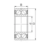 Підшипник 3204-ZZ Kinex (3056204-ZZ) розміри: 20*47*20,6 кульковий радіально упорний закритий, фото 2