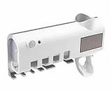 Тримач зубних щіток з автоматичним дозатором для зубної пасти та УФ-Стерилізатор 3 в 1, фото 4