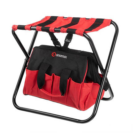 Складаний стілець з сумкою, універсальний до 90 кг, 420*310*360 мм INTERTOOL BX-9006, фото 2