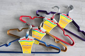 Набір вішалок металевих c гумовим покриттям 10 шт