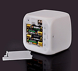 Годинник з будильником і термометром. Годинник нічник Хамелеон | Цифрові світлодіодні годинник Куб, фото 7