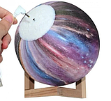 Світильник у вигляді космосу 3D 15 см | Настільний світильник космос на сенсорному управлінні | Дитячий нічник, фото 6