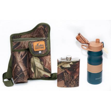 Подарунковий набір з флягою в чохлі з подарунком . Набір для туриста, мисливця рибака., фото 1