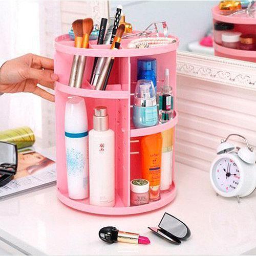 Органайзер обертається для косметики на Beauty Box 360. Органайзер для косметики рожевий 360., фото 1