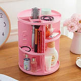 Органайзер обертається для косметики на Beauty Box 360. Органайзер для косметики рожевий 360., фото 4