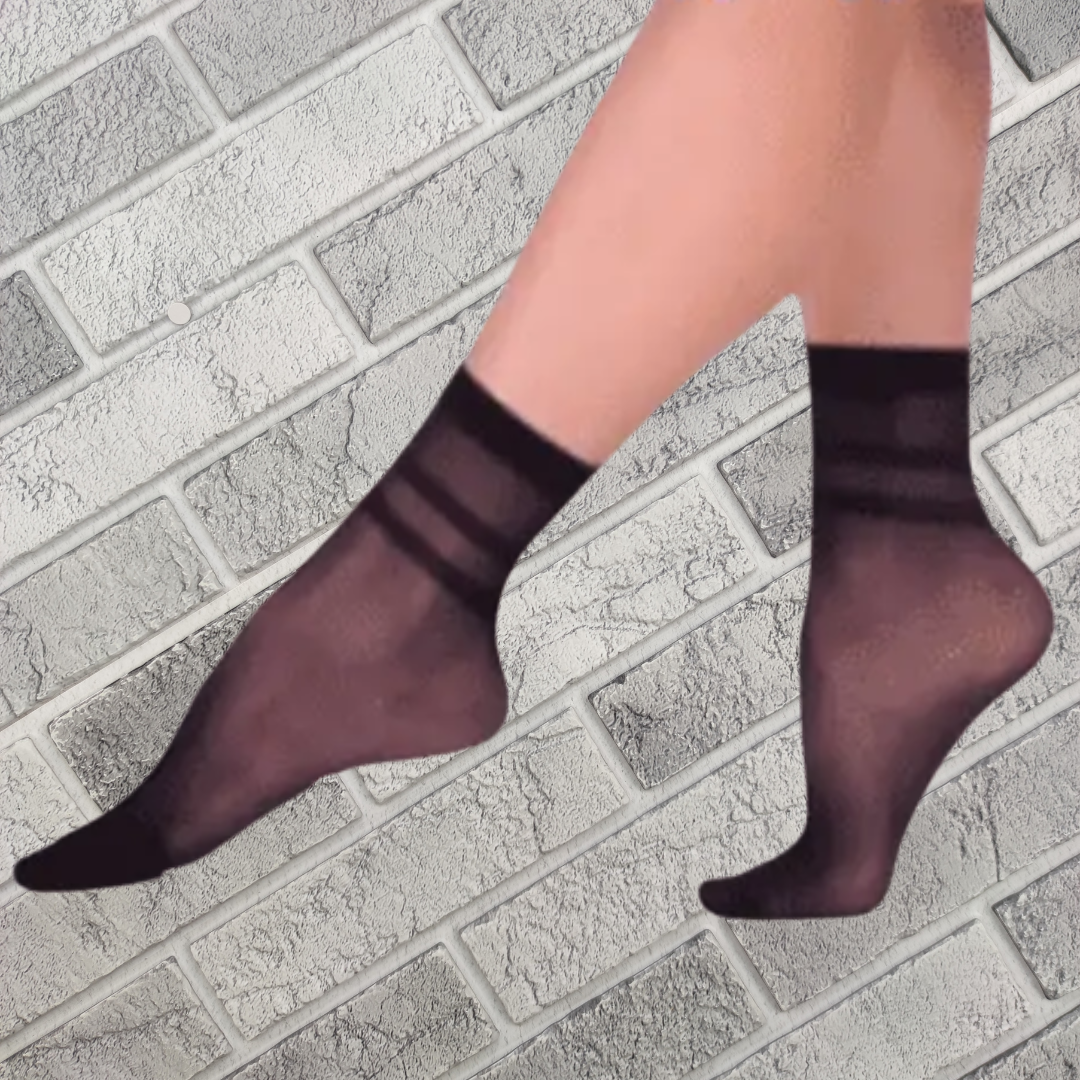 Шкарпетки жіночі капронові КАТЕРИНА з 2-ма смужками 40 Den чорні НК-273