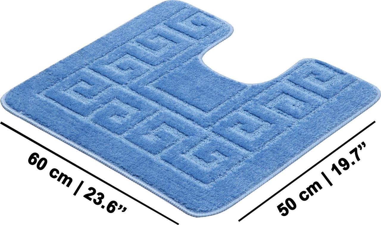 Набор ковриков для ванной и туалета Relana Elana Ethnic 60x100+60x50 см темно голубой - фото 6 - id-p1661855206