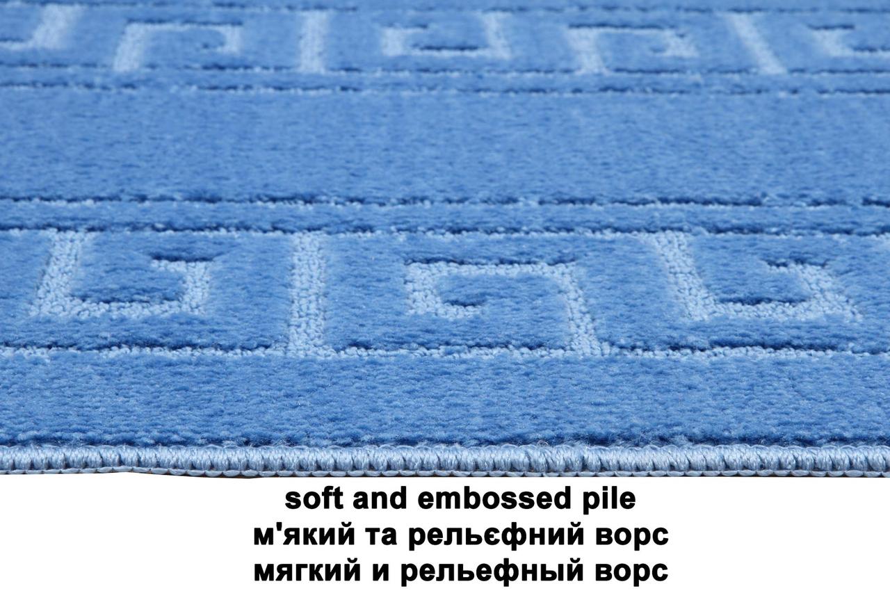 Набор ковриков для ванной и туалета Relana Elana Ethnic 60x100+60x50 см темно голубой - фото 7 - id-p1661855206