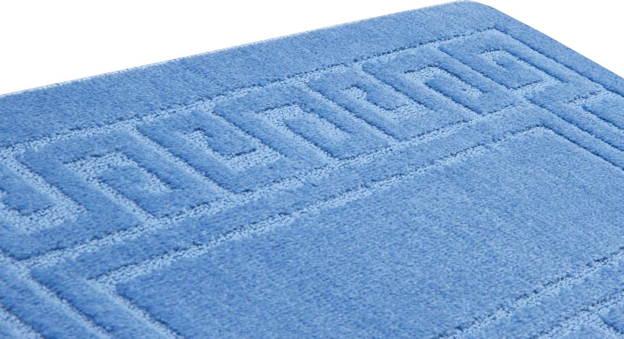 Набор ковриков для ванной и туалета Relana Elana Ethnic 60x100+60x50 см темно голубой - фото 4 - id-p1661855206