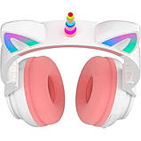 Бездротові LED навушники єдиноріг з котячими вушками / Бездротові навушники єдиноріг / Дитячі навушники, фото 4