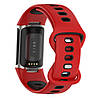 Силіконовий ремінець Primolux Sport для фітнес браслета Fitbit Charge 5 / Charge 6 - Red&Black / розмір М, фото 4