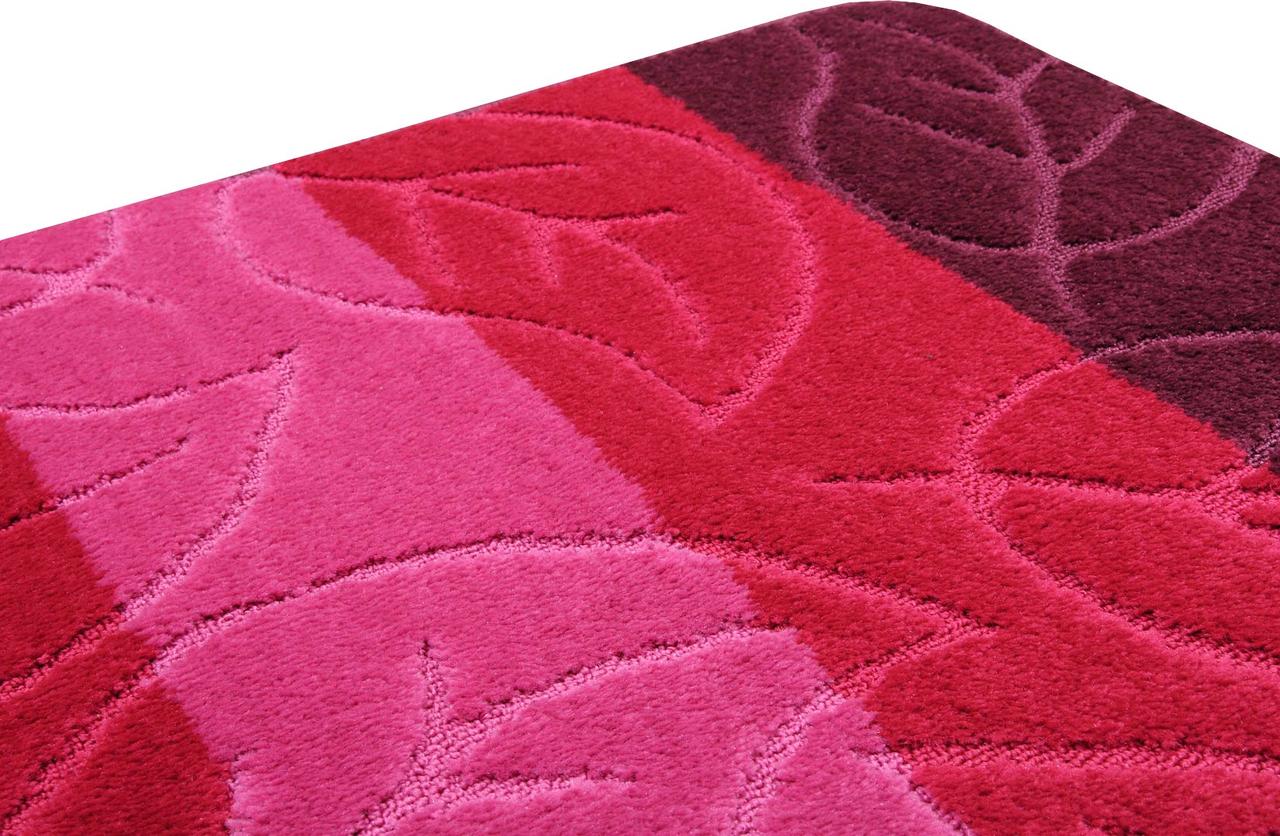 Набор ковриков для ванной и туалета Relana Elana 8331 60x100+60x50 см вишневый баклажановый - фото 7 - id-p1661855251