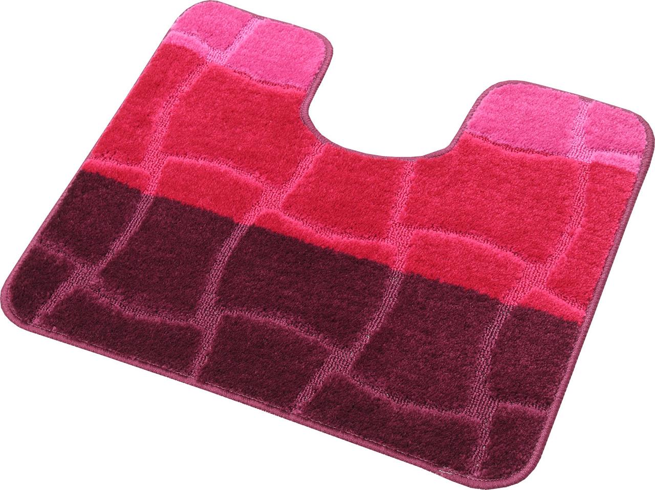 Набор ковриков для ванной и туалета Relana Elana Sariyer 60x100+60x50 см вишневый баклажановый - фото 3 - id-p1661855252