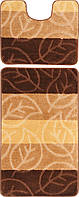 Набор ковриков для ванной и туалета Relana Elana 8331 60x100+60x50 см коричневый