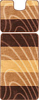 Набор ковриков для ванной и туалета Relana Elana 9129 60x100+60x50 см коричневый