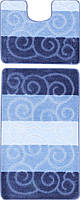Набор ковриков для ванной и туалета Relana Elana Sile 60x100+60x50 см синий голубой