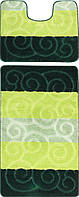 Набор ковриков для ванной и туалета Relana Elana Sile 60x100+60x50 см зеленый