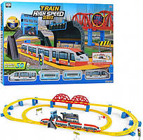 Дитяча залізниця Швидкісний поїзд 59 елементів, 2 локомотиви, звук, світло, 789-2