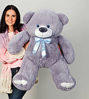 Большой серый мишка 110 см плюшевая мягкая игрушка для девушек, Красивые детские мягкие медведи на подарок