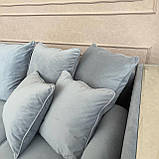 Розкладний диван з нішею в сірому кольорі, фото 2