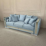 Розкладний диван з нішею в сірому кольорі, фото 6