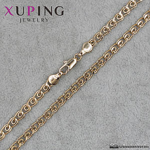 Цепочка Xuping Jewerly длина 55 см ширина 6 мм медицинское золото плетение love застёжка-карабин