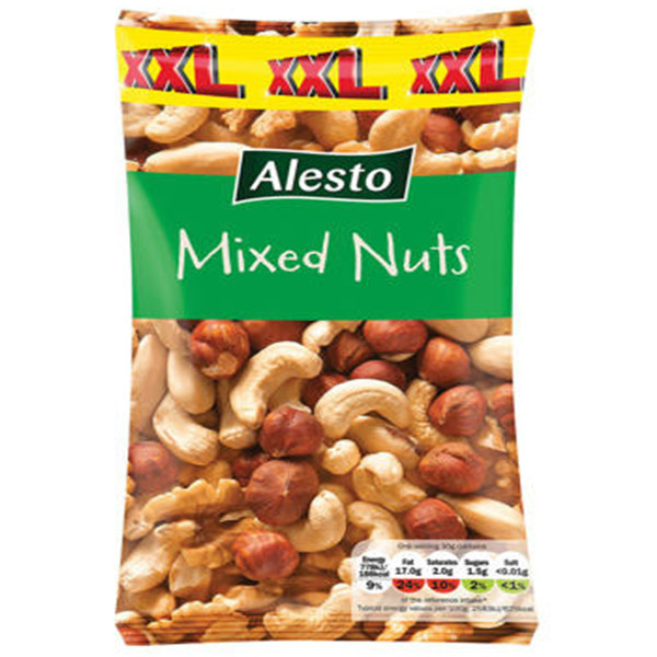 Суміш горіхів ALESTO Mixed Nuts XXL (волоський горіх,фундук, кешю, мигдаль), 500 г - фото 1 - id-p1661859662