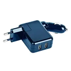 Автомобільний адаптер для телефона Gembird MP3A-UC-ACCAR2 Black (2xUSB 2A автомобльний адаптер )