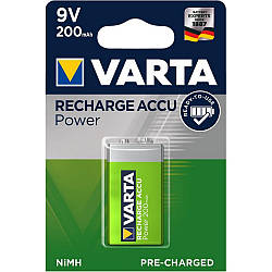 Акумулятор крона 6F22 9V 200мАч VARTA Power R2U 1шт