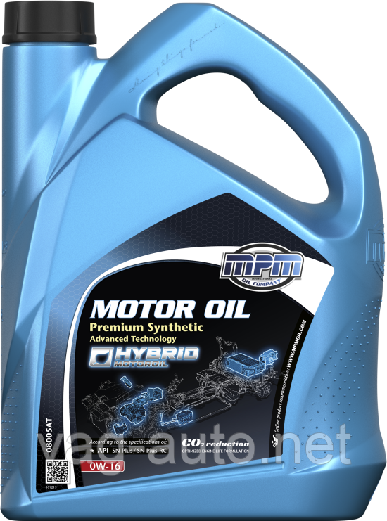 Моторна олива MPM Premium Synthetic ADVANCED TECHNOLOGY / 0W16 / 5л. / (API SN+/ SN+RC )