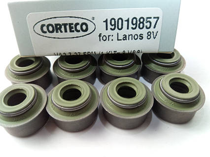 Сальники клапанів Lanos 1.5 Corteco (8 шт.) (12015757 / 19019857) (90215296)