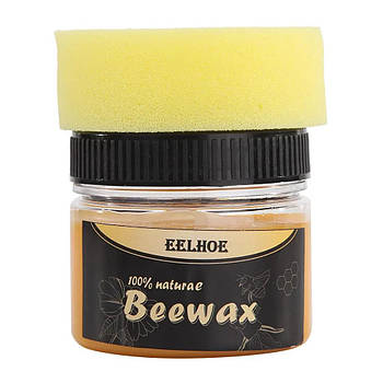 Восковий поліроль для меблів 80г Beewax / Поліроль для дерева на бджолиному воску