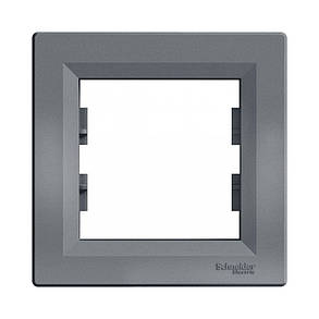 Рамка Schneider Electric Asfora сталь одномісна EPH5800162, фото 1