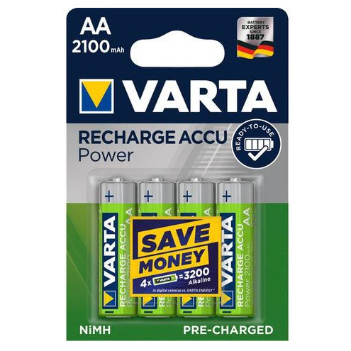 Акумулятор VARTA HR06 АА 2100mAh в упаковці 4 шт, фото 1