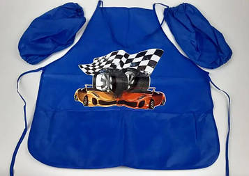 Фартух дитячий для творчості з нарукавниками Avto і двома кишенями Josef Otten