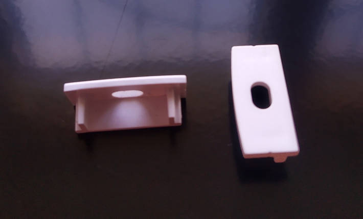 Торцева (бічна) заглушка для накладного алюмінієвого профілю LT-617 10*24 мм, фото 2