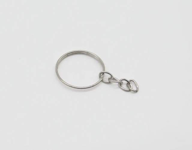 Основа для брелка брелока круглая диаметр 21 мм, цвет серебро фурнитура ...