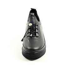 Туфли на платформе Evromoda 375030 36 Черный кожа, фото 3