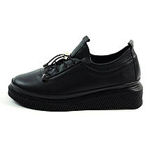 Туфли на платформе Evromoda 375030 36 Черный кожа, фото 2