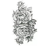 Тату tattoo тимчасове тату наклейка на тіло одноразове літо троянди, фото 4